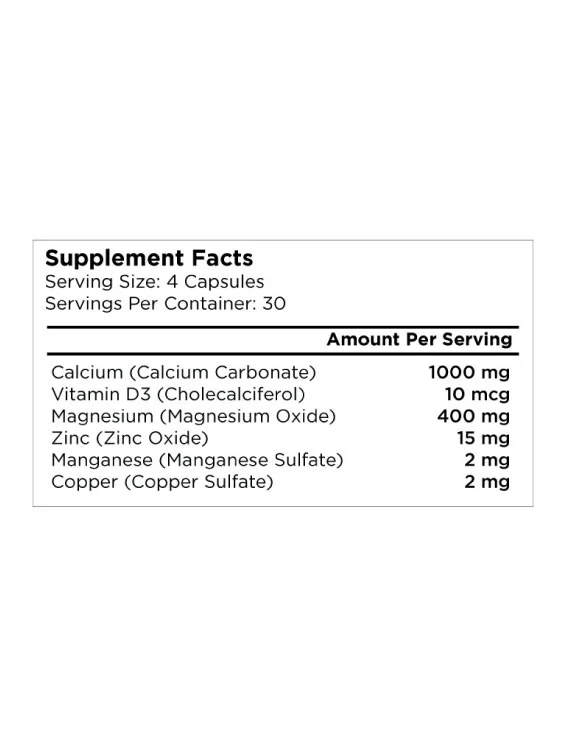 Calcium Magnesium with Vitamin D3, 120 Capsules - Image 8