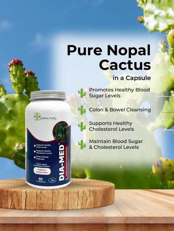 Dia-Med Nopal Cactus, 90 V-Capsules - Image 5