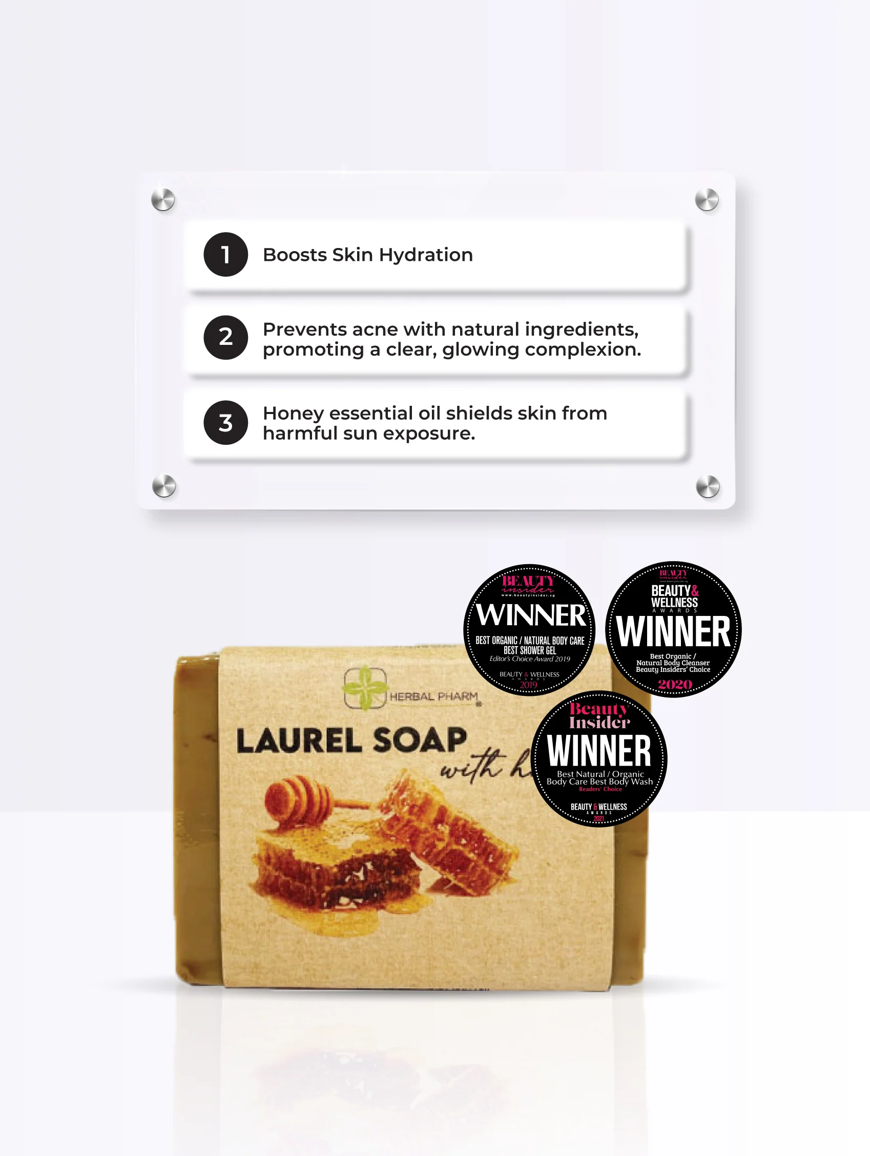 Aleppo Laurel Soap with Honey, 125g - Image 3