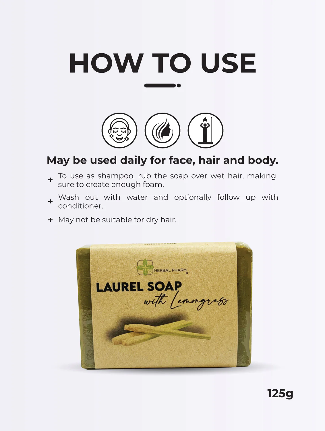 Aleppo Laurel Soap with Lemongrass, 125g - Image 5