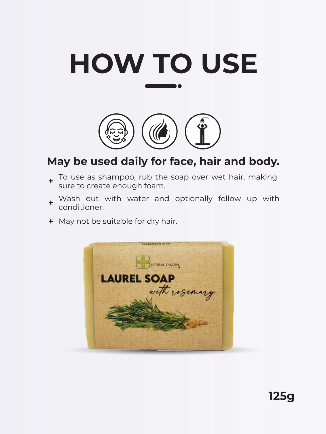 Aleppo Laurel Soap with Rosemary, 125g - Image 5