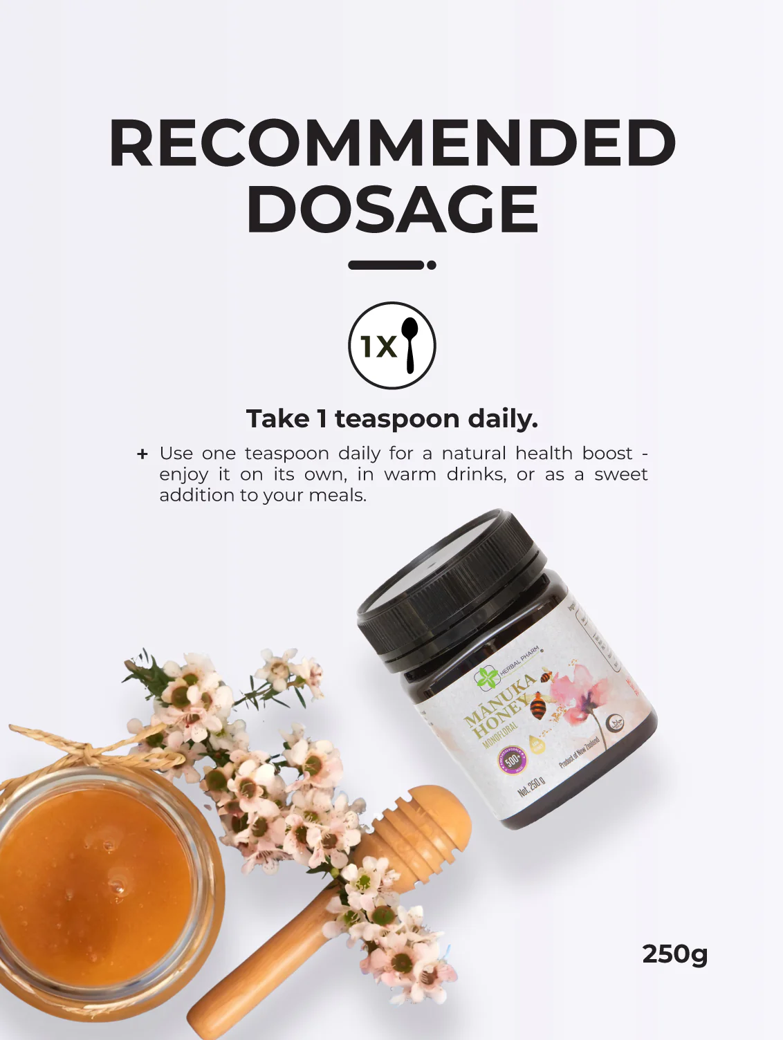 Manuka Honey 500+, 250g - Image 7