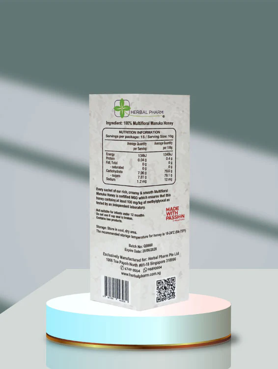 Manuka Honey Sachet 100+, 10g x 15 Sachets - Image 3