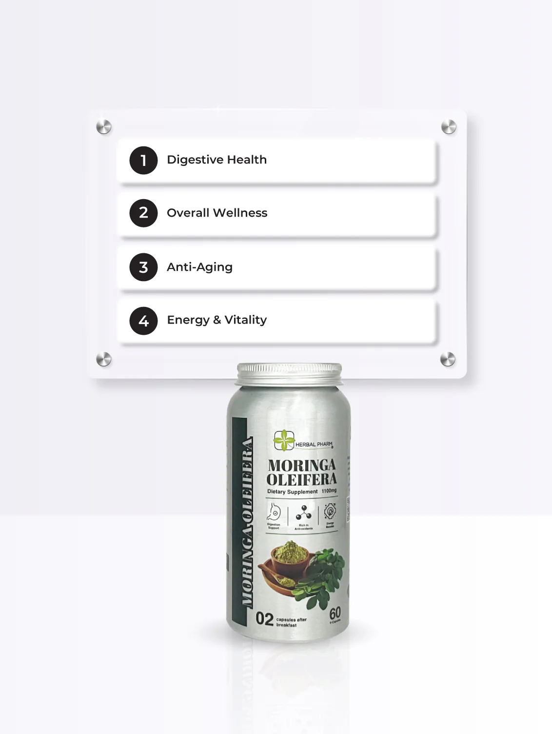 Moringa Oleifera, 60 V-Capsules - Image 5