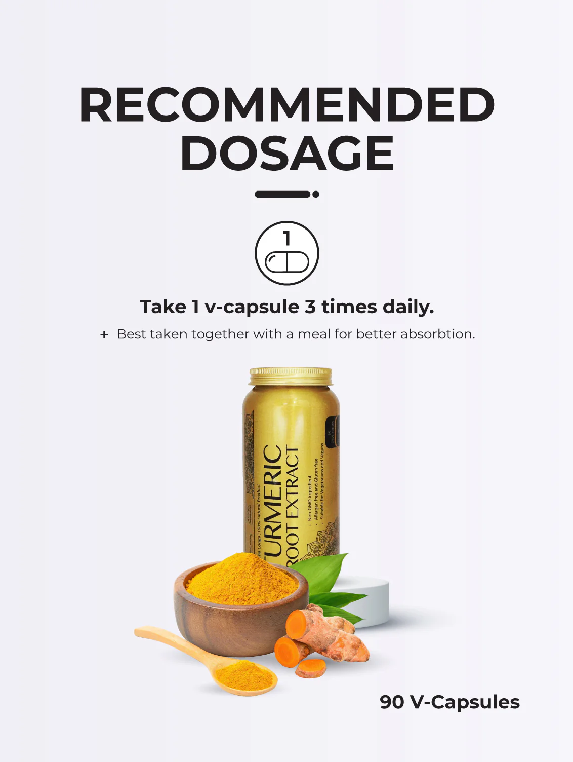 Turmeric Root Extract, 90 V-Capsules - Image 6